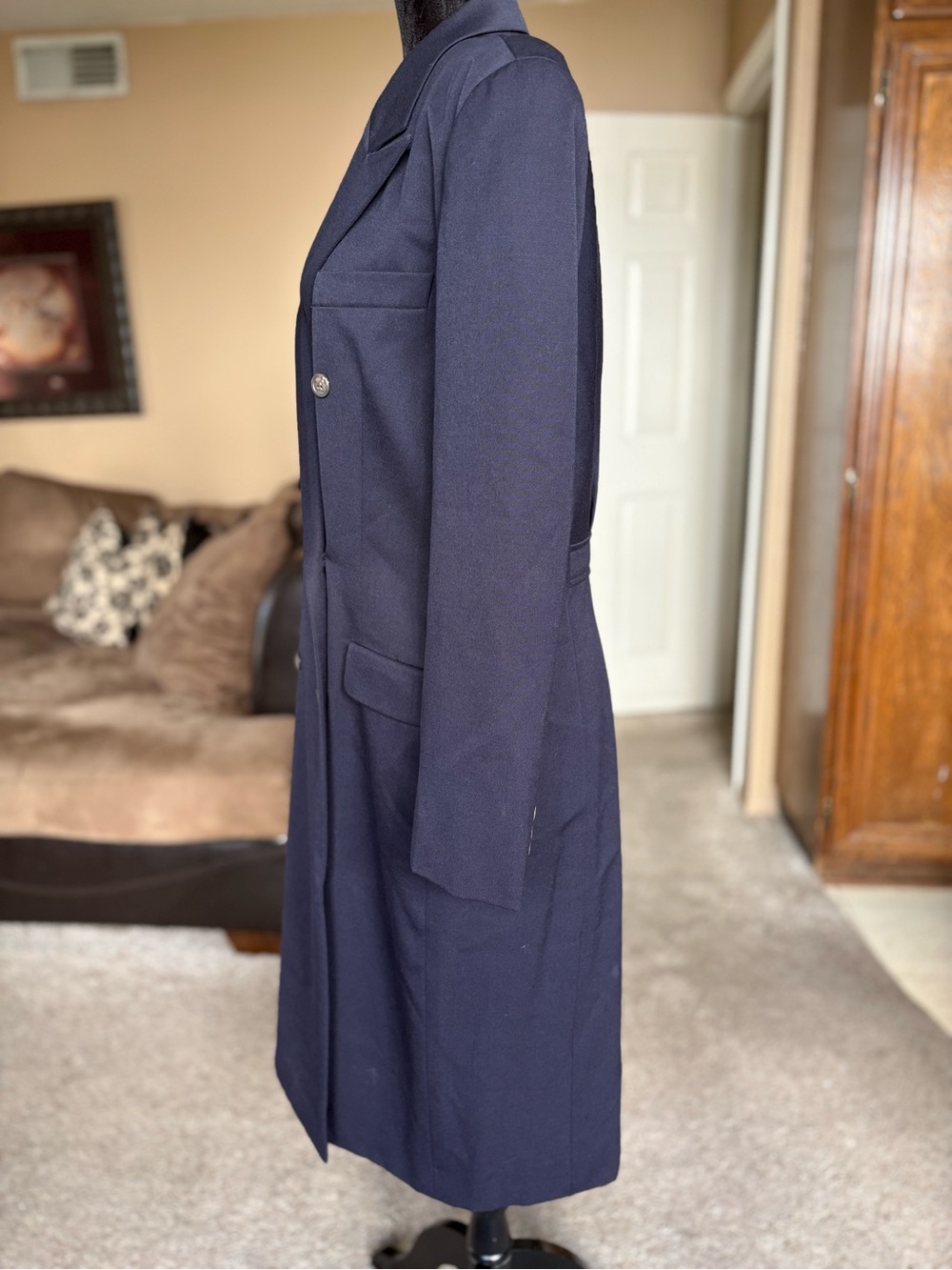 Vintage Ralph Lauren Double-Breasted Navy Blazer Dress - Picture 5 of 16